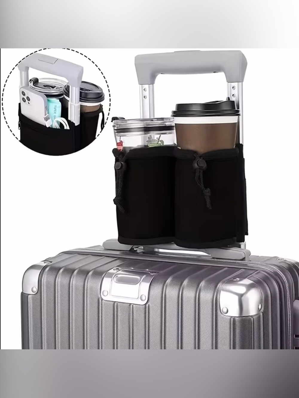 NWOT Handsfree Travel Luggage Cup Holder